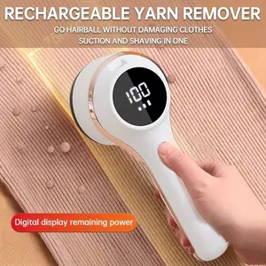 A practical clothing ball trimmer, Rechargeable lint remover, with USB charging and digital display. It is a clothes, sweater ball-removal device, as well as a convenient household shaving tool for bedding. Perfect for dry cleaners!