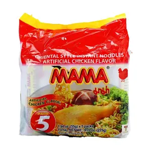 MAMA Instant Noodles Chicken Flavor 5 Pack - Authentic Thai Taste, Quick & Easy Meal (275g)