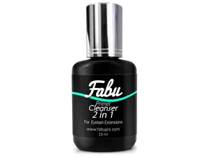 Fabu – 2 in 1 Lash Primer & Lash Cleanser For Eyelash extension – 15ml – Pre Treatment to Remove Makeup, Oils and Proteins - Increases Glue Bonding & Retention – Reduces Irritation and Infections