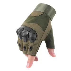 Half Finger Sporty Sports Gloves, Black Shell Tactical Gloves for Men and Women, Ideal for Climbing, Fitness, Riding Training
