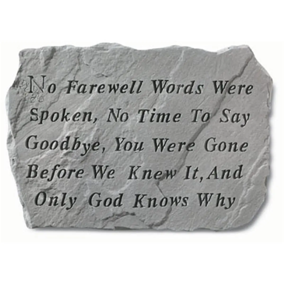 Kay Berry Inc. Memorial Plaque & Sign - "No Farewell Words Were Spoken" - 18.5 in x 12.25 in, Signs