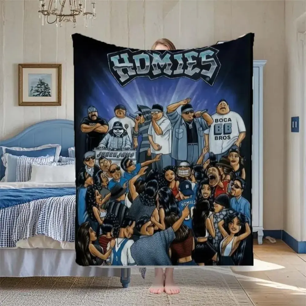 Homies David Gonzales Printed Art Fleece Blanket - 100% Polyester Fleece, Soft Single Blanket, Large Size, Versatile Holiday Gift, Living Room Decor
