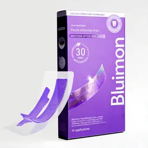 Bluimon Gentle Brightening  purple teeth strips for Daily Use Colour Correction Teeth Cleaning Patches Gum-Friendly Powerful Stain Removal Suitable for Sensitive Teeth