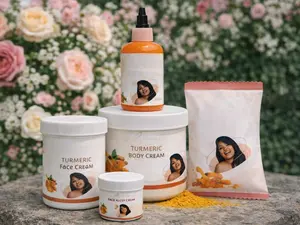 Turmeric Body & Face Cream Pack of 6 - Natural Turmeric Infused for Skin Care - Includes Cream for Face & Knees - Ideal for Daily Use