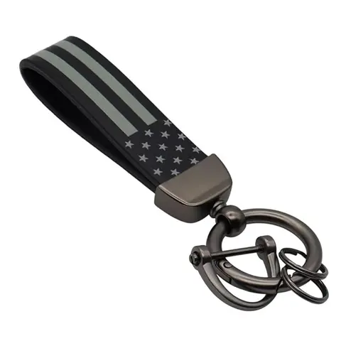 American Flag Pattern Car Keychain, Fashionable Alloy Keychain for Men, Fashion Accessories for Daily Use, Trendy All-match & Exquisite Keychain for Birthday Gift, Keychain Wristlet