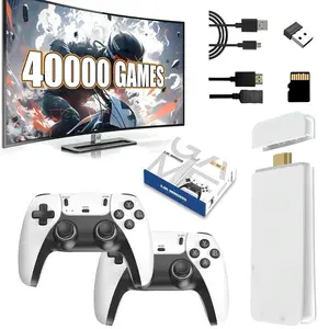 Retro games, supports 4K HD output, comes with a 256GB TF card and two wireless controllers. M15 Plus Retro Gaming Console. Plug-and-play HDMI connection. game stick retro emulator summerwins