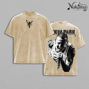 Retro ParK Chester C.B Bennington Washed T-Shirt , Nu Metal Legacy Top Tshirt, Rock Music Graphic Tee, Rock Band Shirt, Retro Music Tee Lover Shirt, Vintage Band Shirts Oversized Casual Comfort Cotton Fabric Fit Apparel, Top Men's and Women's Clothing