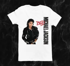 Michael Jackson BAD Woman Tshirt  Men Tshirt King of pop