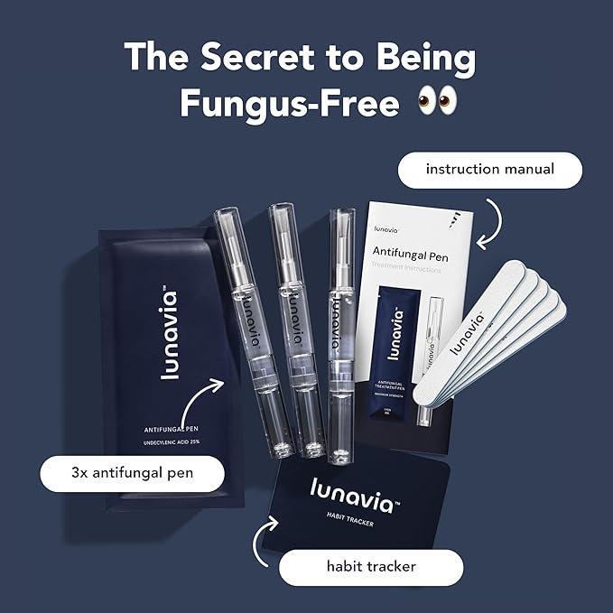 Lunavia Antifungal Pen with Undecylenic Acid 25%, EasyApply Antifungal Treatment for Athlete's Foot, Jock itch,Ringworm & Toe Skin