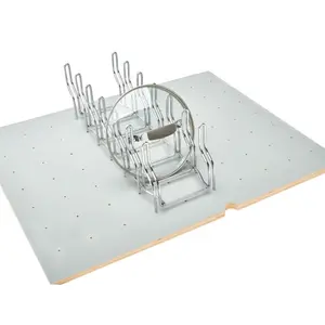 Rev-A-Shelf Kitchen Drawer Lid Organizer for Drawer Peg Boards, Chrome 5DLD-1-CR