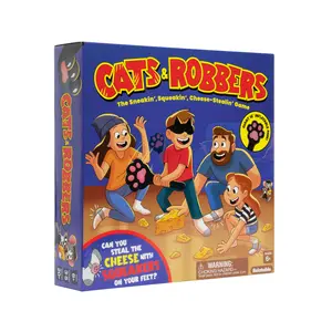 Cats and Robbers by Relatable - Can You Steal the Cheese Without Getting Caught. An Up and Active Family Games and Kids Games Pick - Includes 1 Inflatable Paw, Cheese, Squeaky Mice Feet and More.