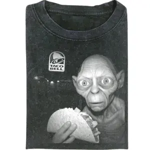 THE LORD OF THE RINGS T-SHIRT, GOLLUM Taco Bell Shirt, Movie Shirt, Unisex T-Shirt, Gift For Men Women, Crew Neck, Size S- 3XL, Menswear Top, Womenswear Top, Trending Tshirt