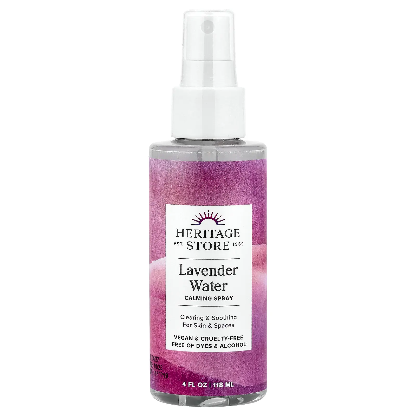 Heritage Store Lavender Water Calming Spray, 4 fl oz (118 ml) Heritage Store Lavender Water Calming Spray, 4 fl oz (118 ml)
