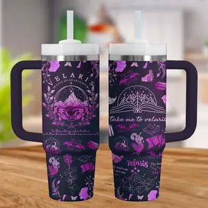 Velaris City Of Starlight Tumbler, Night Court Tumbler With Straw, Court of Thorn and Roses Court, Sarah J Maas Apparel, Book Lover Gif