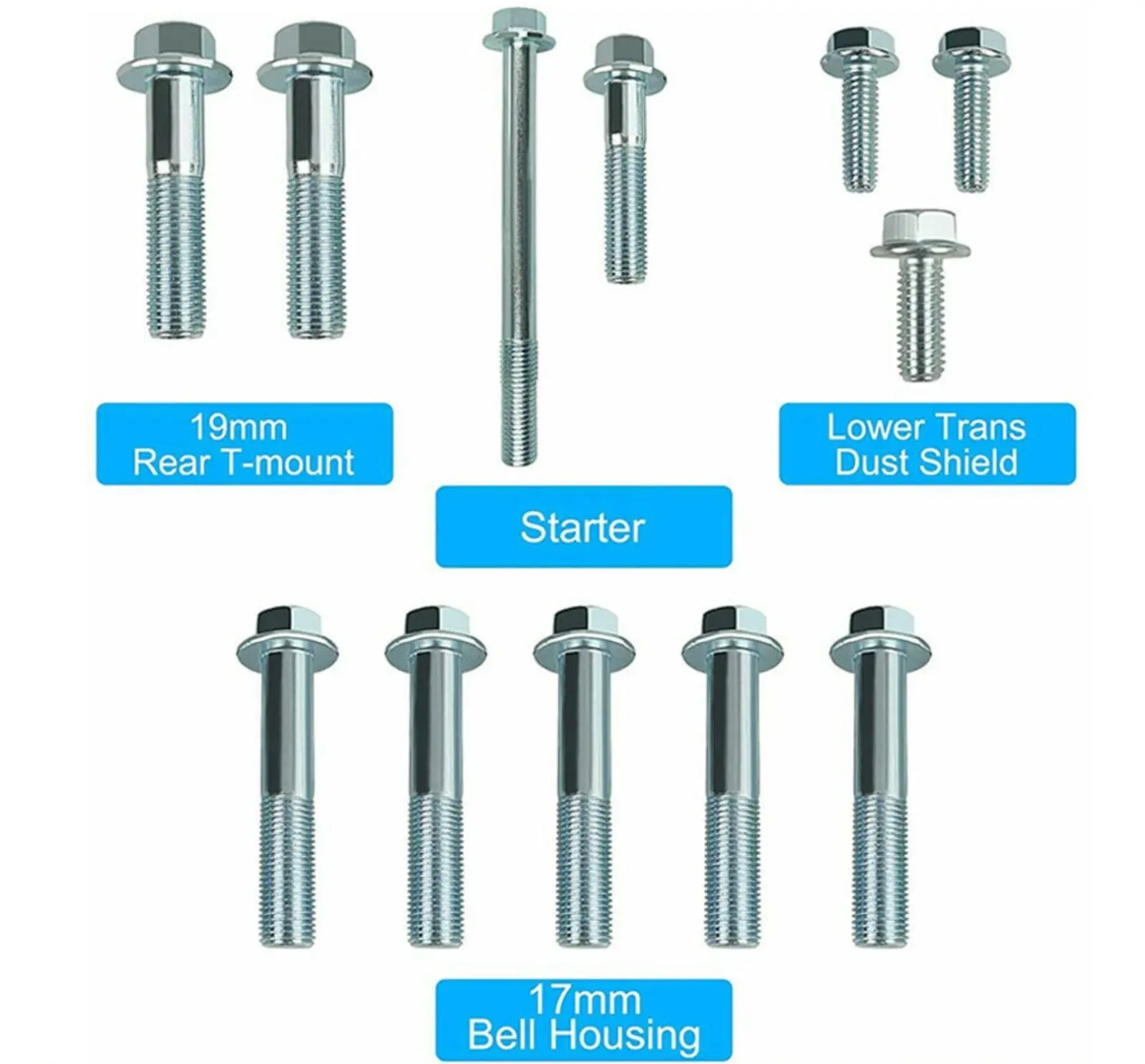 Honda Acura B Series Transmission Bolt Kit B16 B18 B20 5spd Civic EG EK Si 1.8L
