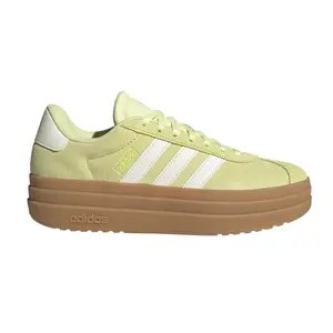 adidas Womens Vl Court Bold Lace Up Sneakers Shoes Casual - Yellow