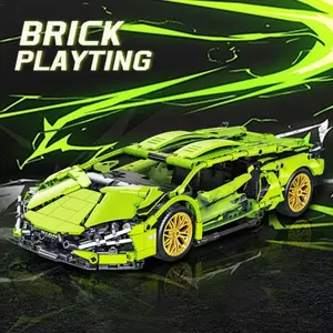 1648 Piece Super Car Building Toy Set, Racing Model, Building Blocks Model, Easy Assembly, Home Decoration, Perfect Birthday Gift for Adults