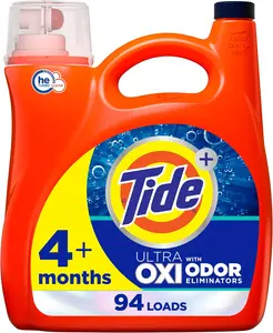 OXI with Odor Eliminators Liquid Laundry Detergent Soap, HE Compatible, 94 Loads, 132 fl oz
