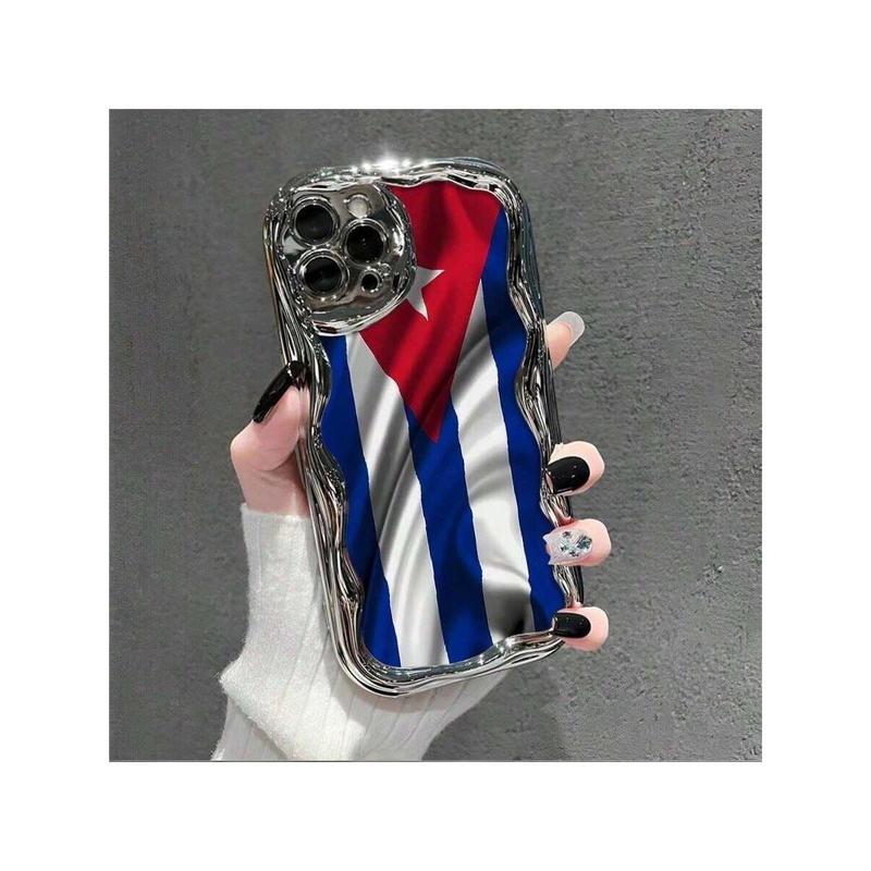 Cuban Flag Mobile Phone Case, Designed With Vibrant Colors And A Star Emblem, Suitable for iPhone17/iPhone17 air/iPhone17 pro/iPhone17 pro max/16 Pro Max/15 Pro Max/14 Pro Max/13 Pro Max/12 Pro Max/11 Pro Max , Compatible With Samsung Galaxy Series A54/A5