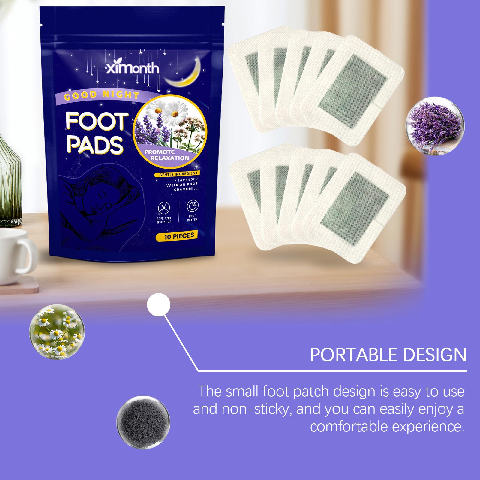 Relaxing Foot Spa Patches for Achy Feet. Deep Cleansing Foot Pads for Stress Relief & Better Sleep, Enriched with Magnesium Glycinate & Valerian Root - 10 Patches