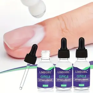 3Pcs Manicure Cosmetic Professional Cuticle Remover Makeup Quick Softening 3 In 1 Moisturizing Hangnail Prevention Nail Care