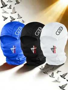 3pcs/2pcs/1pc Unisex Cross and GOD IS GOOD Letter Balaclava Mask Neck Gaiter Headwear Breathable Mask for Men Women Outdoor Sports Hiking Fishing Commuting Suitable for Daily Wear