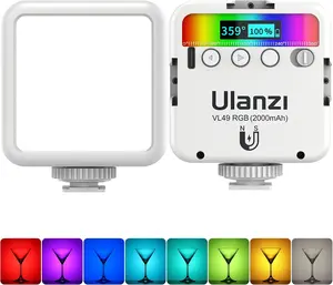 VL49 RGB Video Light | 360° Full Color LED Camera Lamp for Photography & Vlogging | 2500–9000K Adjustable Lighting | 2000mAh Rechargeable Battery | CRI 95+ Bright Output | Magnetic & 3 Cold Shoe Mount | Portable Studio Light for Creators 💡🎥