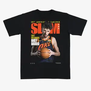 Chet Holmgren “Big Dawg” Basketball T-Shirt – Black Graphic Tee Featuring SLAM Style Oklahoma City Pro Hoops Star Design
