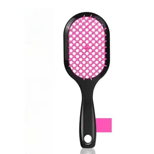 Pink Detangling brush for women,Hair brush detangler,detanglingbrush for curly hair,detangling brush and hairbrush(One pack)Ear Curl Defining Comb Curl Defining Brush for Curly Hair Carbon Fiber Heat Resistant Comb Wet  Hairbrush with Raspberry Flexible