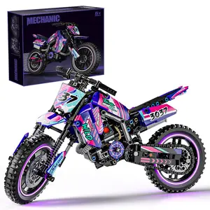 Motorcycle Building Block Set - 476 PCS Collectible Motorcycle Display Model,Motorbike Toy Collection Brick Kit for Adults Kids Boys Ages 6 7 8 9 10 11 12+ Years Old