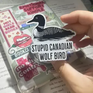 Stupid Canadian Wolf Bird Phone Grip, Hollander & Rosanov Kindle Holder, Heated Rivalry Pop Socket, Team Hollanov, LGBT Hockey,