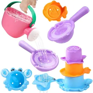 6Pcs Toddler Bath Toys for Kids Ages 1-3, Baby Bathtub Toys, Pool Toys, Water Table Toys, Gift