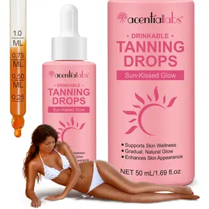 Acential Labs Body Liquid 50ML/1.69oz, Sun Tan Lotion, Bronzing Drops, Sunless Tan Drops, Rich in Vitamins, Supports Healthy Glow, Improves Skin Tone, Suitable for Body Use