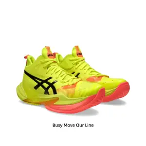 Neon Yellow High-Top Volleyball Shoes - Lightweight Cushioned Trainers for Indoor Court Play, Training & Weekend Vibes