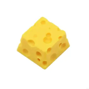 Chesse Cake Keycap for ESC Mechanical Keyboard Handmade Resin Keycaps Cartoon Personality for KEY
