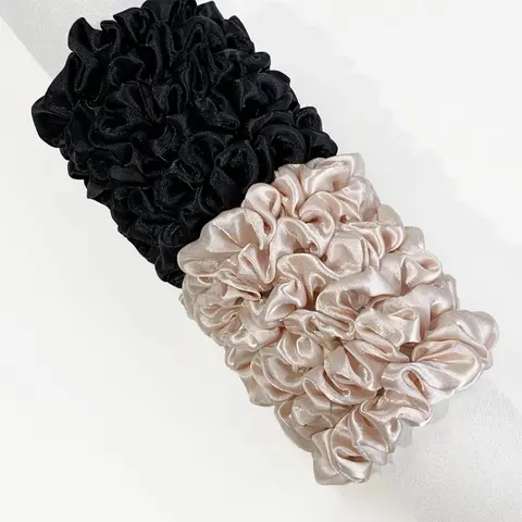 Simple Plain Satin Scrunchies As Gift, Minimalist Casual Versatile Ponytail Holder, 2025 Cute Fashionable Hair Accessories for Women, Hair Ties, Elastic Ponytail Accessories, Elastic Hair Accessory, Elastic Hair Ties Ponytail Holders, Pony Tails Hair Ties