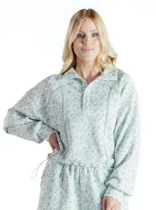 Floral Cinch Pullover - Blue Floral - by Simply Southern