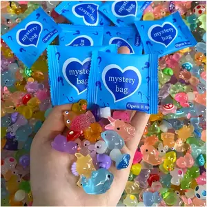 Mini Glow In The Dark Animal Resin Models, Resin Animals Mystery Bags, Individually Wrapped Blind Bags Tiny Animal Figurines, Collectible Mini Animals For Fairy Garden, DIY Crafts (50, animals)