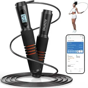Smart Jump Rope - APP Data Storage & Tracking & Analysis, Tangle-Free Jumping Rope for Men, Women, Skipping Rope with Counter, Adjustable workout Jump Ropes for Crossfit, Gym, MMA