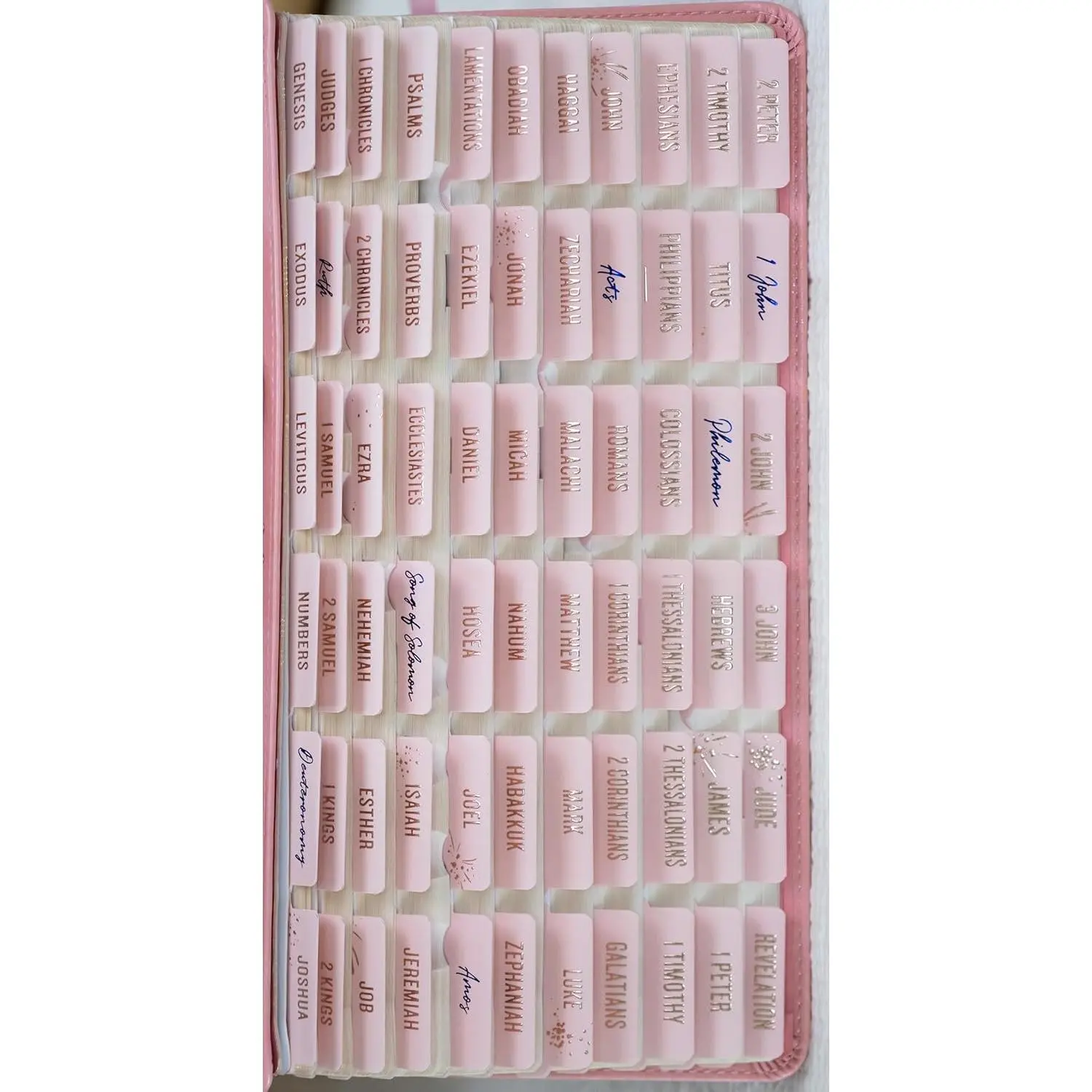 Laminated Index Tabs with Foil Embossed Lettering, 80 Chapters Labels (80 Tabs) for Girlfriend & Mum, Large Print Easy-to-Read Easy-to-Apply, Blue Office Index Dividers for Book Summaries & Navigation