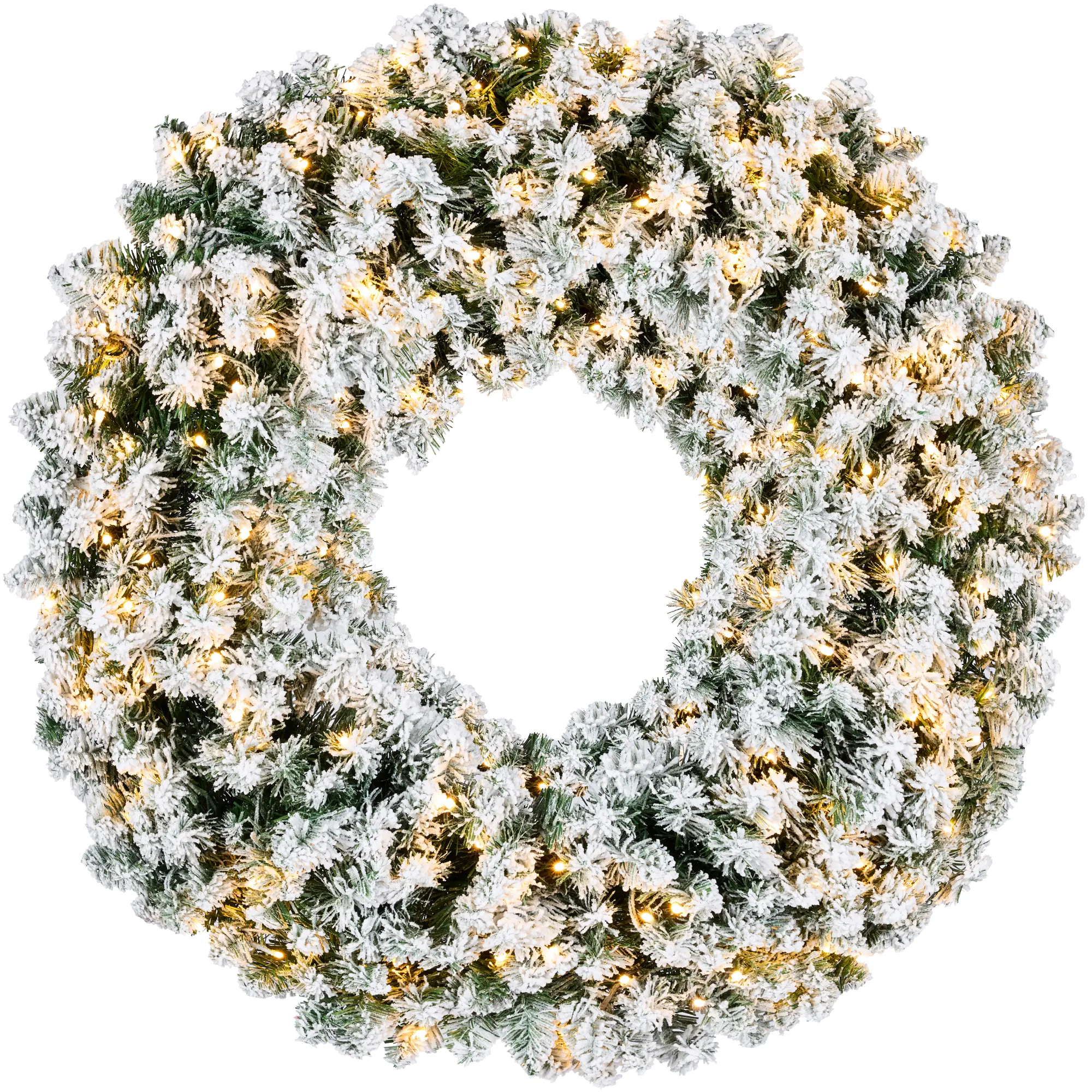 Best Choice Products Artificial Pre-Lit Flocked Fir Christmas Wreath Decoration w/ 2-in-1 LED Lights Best Choice Products Artificial Pre-Lit Flocked Fir Christmas Wreath Decoration w/ 2-in-1 LED Lights