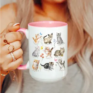 Subtle Fuck Trump Kitten Mug Anti Donald Trump Gift Coffee Cup MAGA Sucks Democrat Political Ceramic Tea Cup Not My President Wildflowers