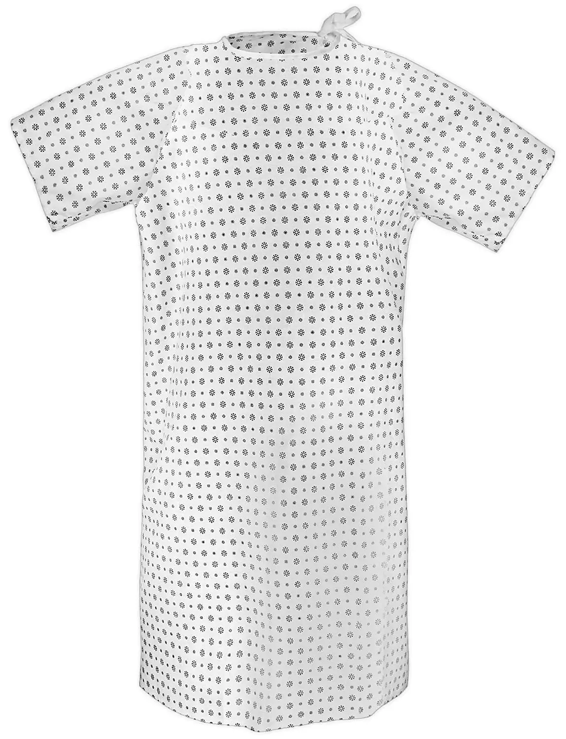 Magnus Care Hospital Gown for Woman & Men, Cotton Blend Fashionable Unisex Patient Gowns, Back Tie, Soft and Comfortable Fits Sizes up to 2XL - 1 Pack