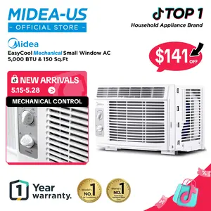 Midea 5,000 BTU EasyCool Mechanical Small Window Air Conditioner - Cool up to 150 Sq. Ft. AC with Easy-to-Use Mechanical Controls and Reusable Filter, Perfect for Small Bedroom, Living Room, Home Office, New Arrivals
