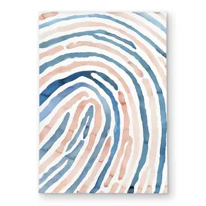 Begin Home Decor C1ROAR57SUQ4RX 5 x 7 ft. Fingerprint Blue Outdoor Rectangle Area Rug - Stylish Home Decor