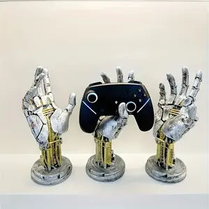 Punk Style Indoor Outdoor Decor Interior Decoration Accessories Robot Hand Model Game Controller Stand Ring Bracelet Desktop Holder Photo Prop