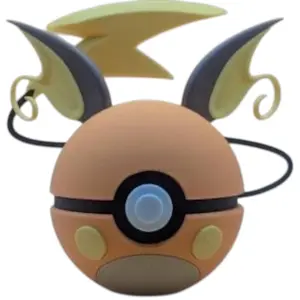 Raichu - Inspired 3D Printed Poke Ball Collectible