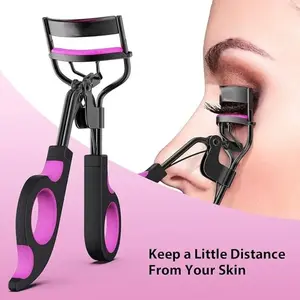 Beginner Friendly Eyelash Curler, Curl Lashes, Long-Lasting Hold, Dual Color Handle, Includes Replacement Glue Strips, Convenient Design