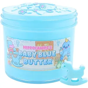 Baby Blue Butter Slime (SCENTED) | Handmade Slime | Hippocampe Slimes (4OZ)