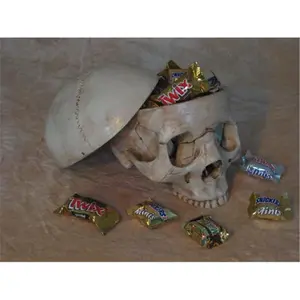 212 MAIN Large Skull-Shape Halloween Candy Dish - Kitchen Tableware Plate for Holiday Treats Display